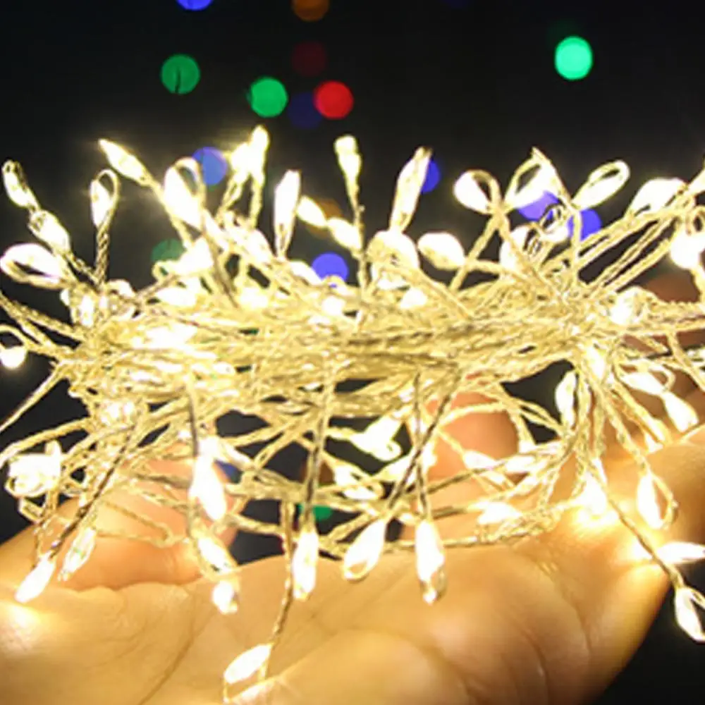 

Медный провод светодиодный гирлянды 2 м/5 м фейерверк в сказочном стиле гирлянда теплый белый ночные светильники новогоднее оконное ко Дню С...