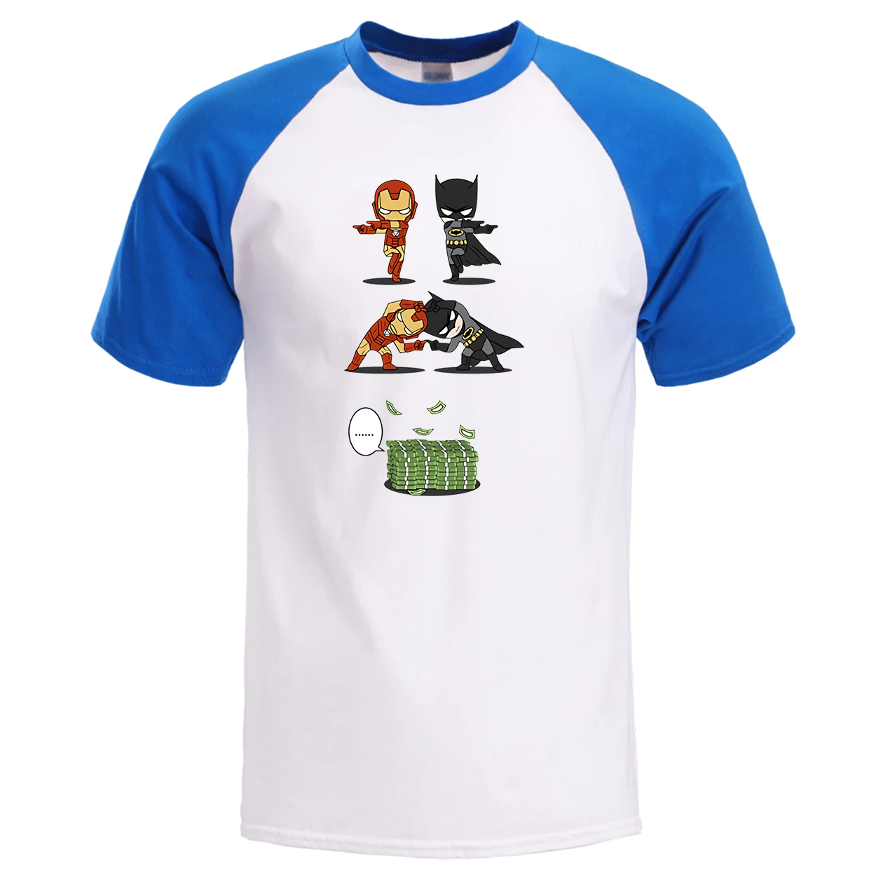 Железный человек Мужская футболка Тони Старк Лето реглан Бэтмен мужская