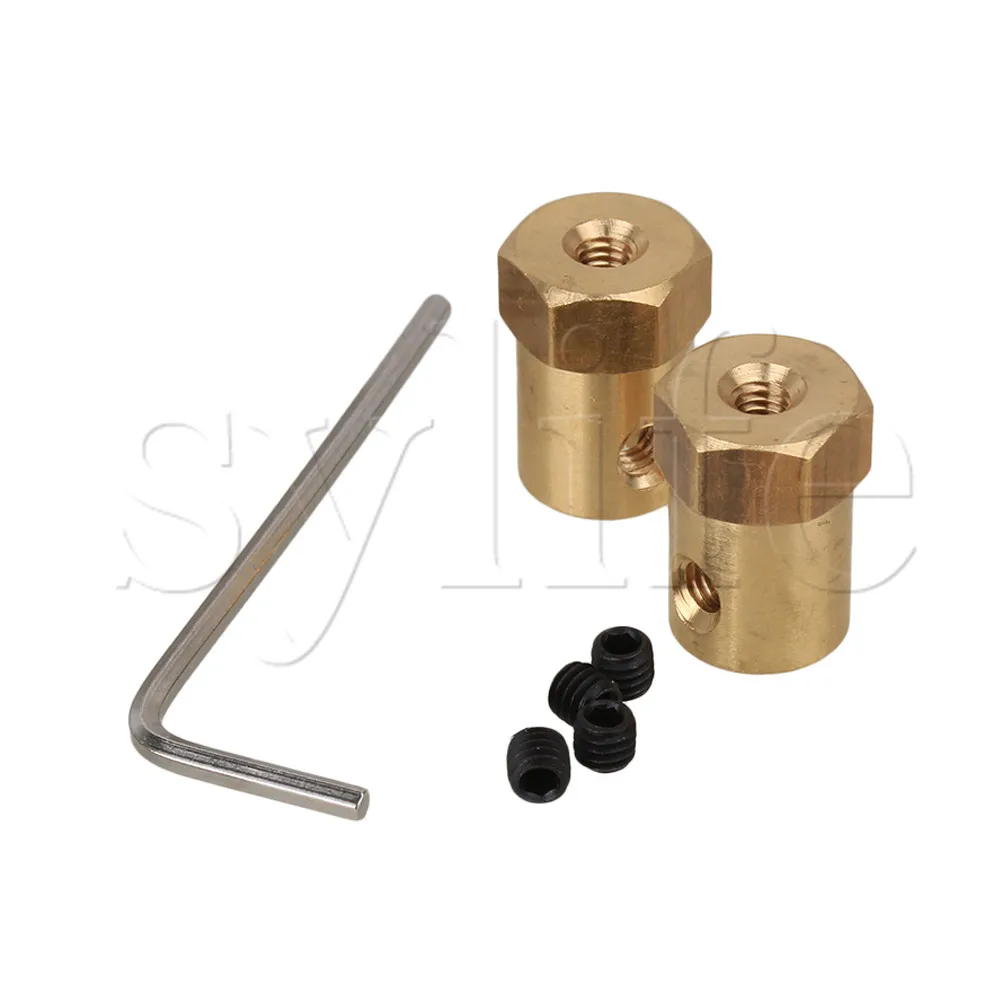 2 шт. латунь вал Соединительная муфта двигатель постоянного тока Разъем робот DIY