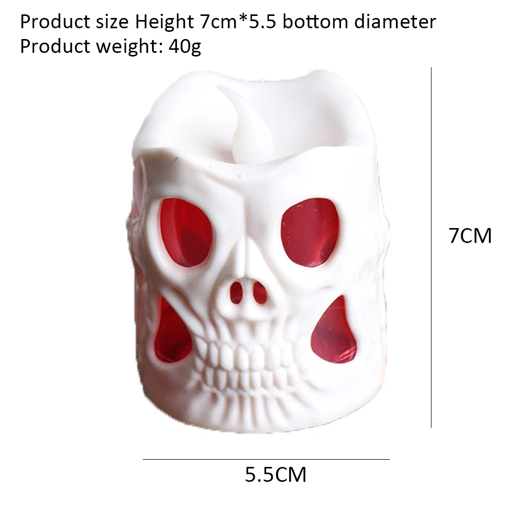Черный белый цвет огни в форме черепа Призрак лампы свечи для Хэллоуина декор