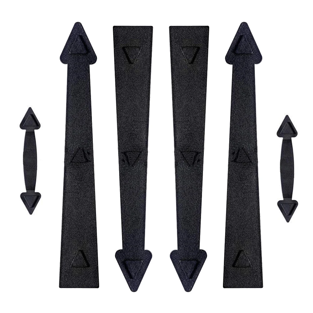 

6pcs/set Magnetic Garage Door Decorative Hardware Arrow Style Hinges and Handles Carriage House Hinges Handles Kit