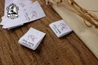 Пользовательские швейные этикетки, персонализированный бренд, ленточные этикетки из органического хлопка, цветы (MD1148)