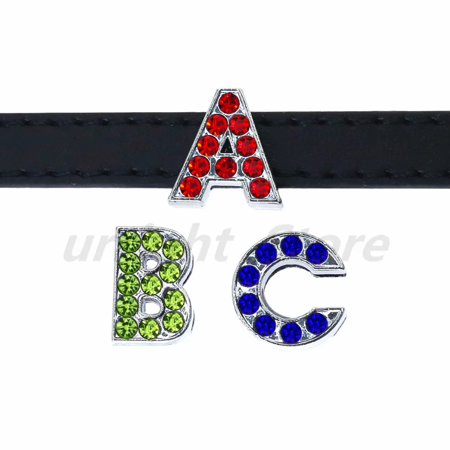 1 шт. разноцветные стразы буквы английского алфавита Внутренний диаметр: 8 мм Φ