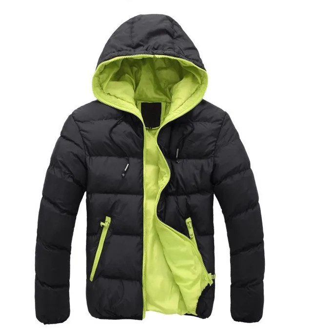 Модная мужская зимняя хлопковая стеганая одежда с капюшоном молодежная стильная