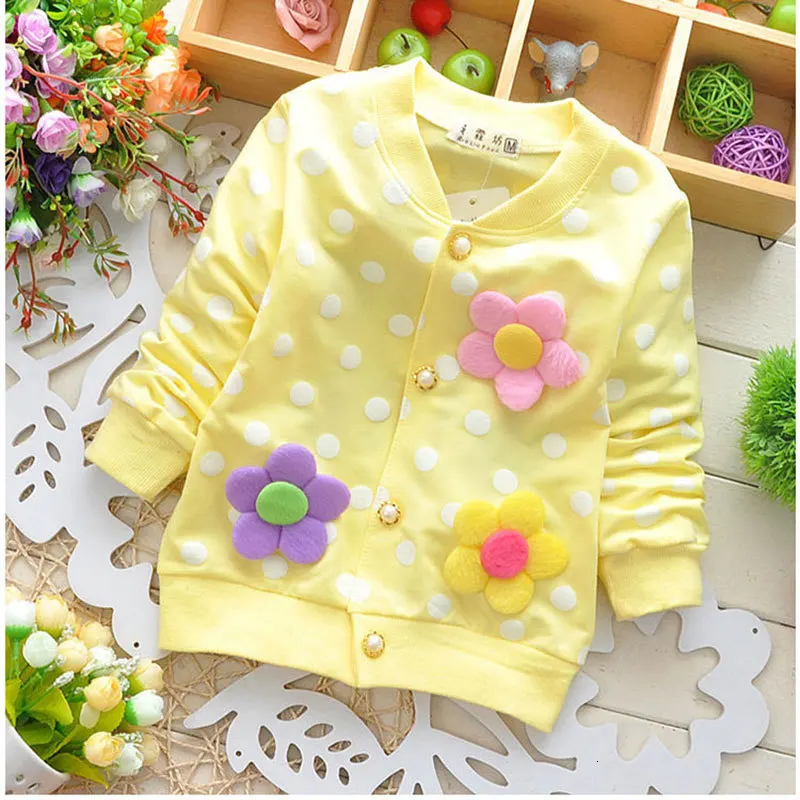 Весенне-осенняя одежда для маленьких девочек свитер с принтом пальто
