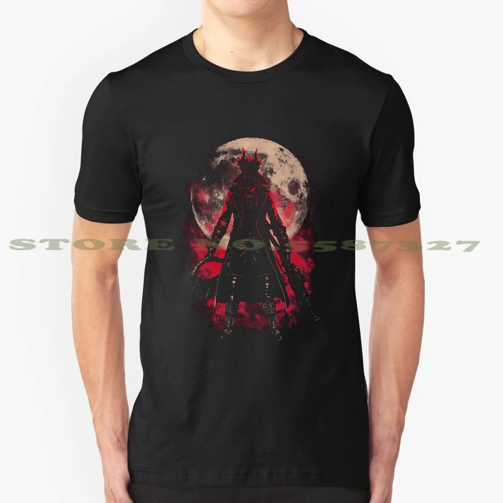 

The Hunter модная Винтажная футболка, футболки, кровавые игры, видеоигры, Луна, кровавые души