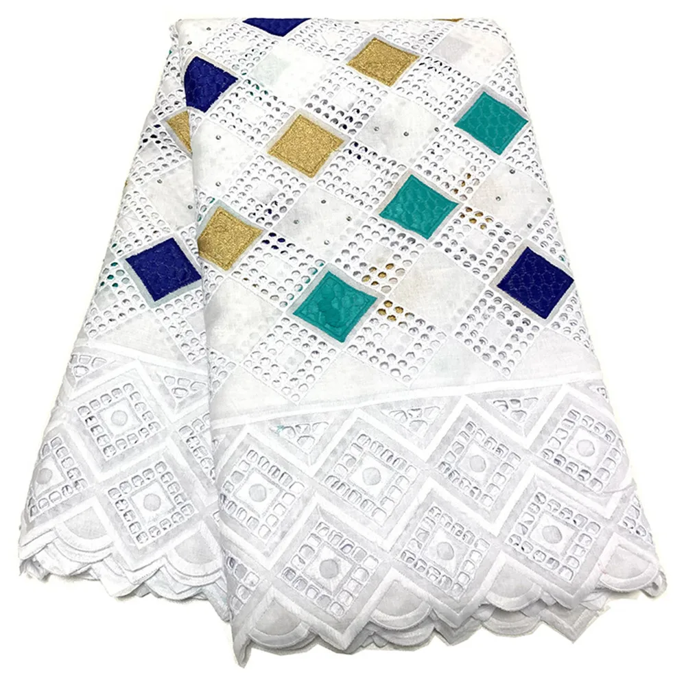 Горячая Распродажа 100% хлопковая африканская нигерийская кружевная ткань с