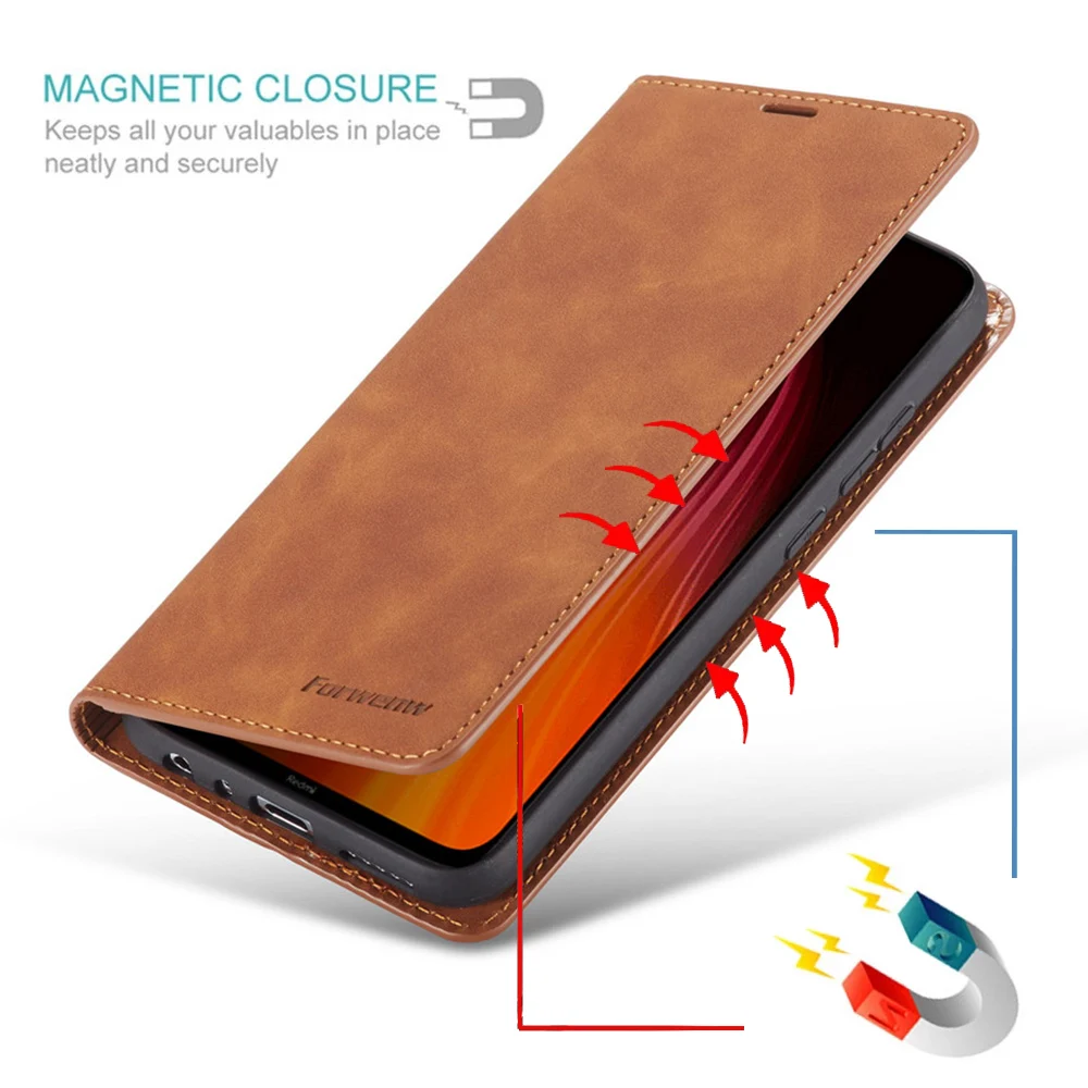 Wallet Leather Case For Xiaomi Poco F4 X3 GT F3 M3 11 10 T Lite Redmi 9 9A 9C Note 11 10 9 8 7 Pro Max Magnetic Flip Card Cover