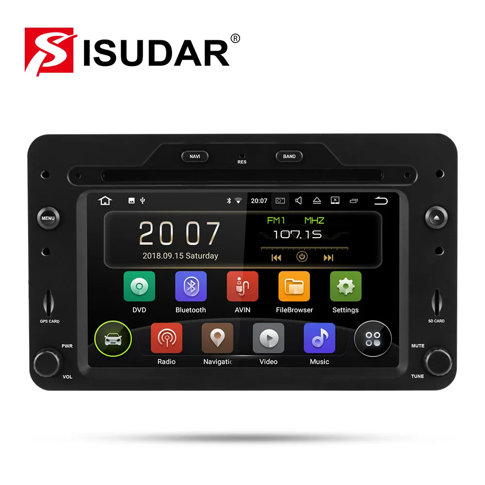 Isudar 2 Din Авто Радио Android 9 для Alfa/Romeo/Spider/Brera/159 Sportwagon ram 2G Автомобильный