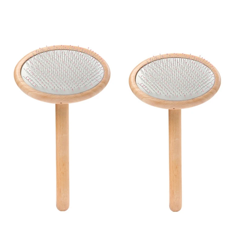 

Щетка для вычесывания кошек, Расческа с деревянной ручкой для вычесывания и груминга, спутанные волосы