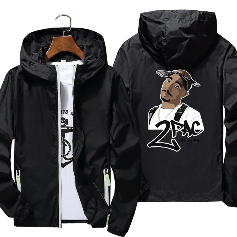 

Custom Men Women Tupac 2pac 1 Jacket Printing Spring Autumn Casual Baseball Windbreaker Jacket