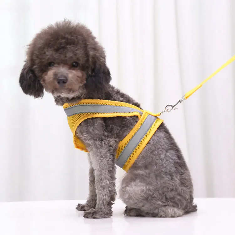 

Safety Breathable Reflective Mesh Chest Strap Leash Pet Products Green