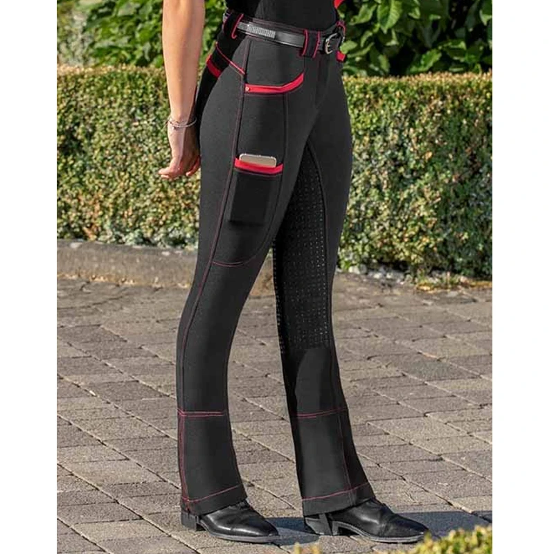Женские цветные повседневные штаны для верховой езды длинные конного спорта |