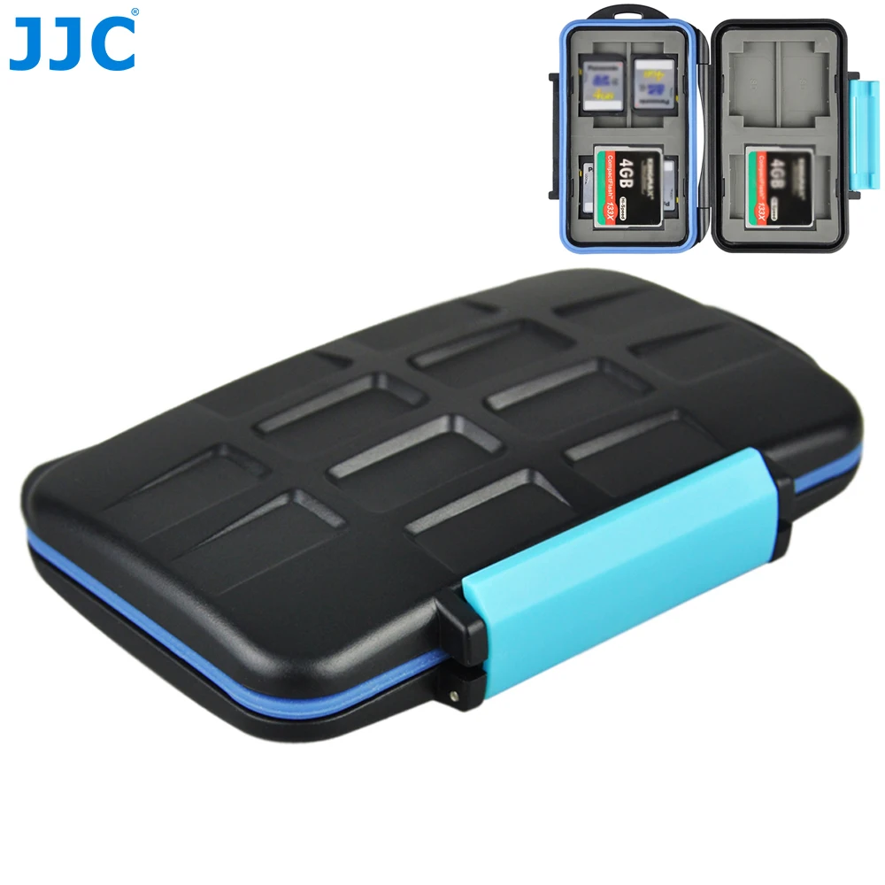 JJC Waterproof Memory Card Case Holder Storage Organizer for 4 CF 8 SD SDHC SDXC Cards Box Canon Nikon Sony Fuji DSLR Camera | Компьютеры