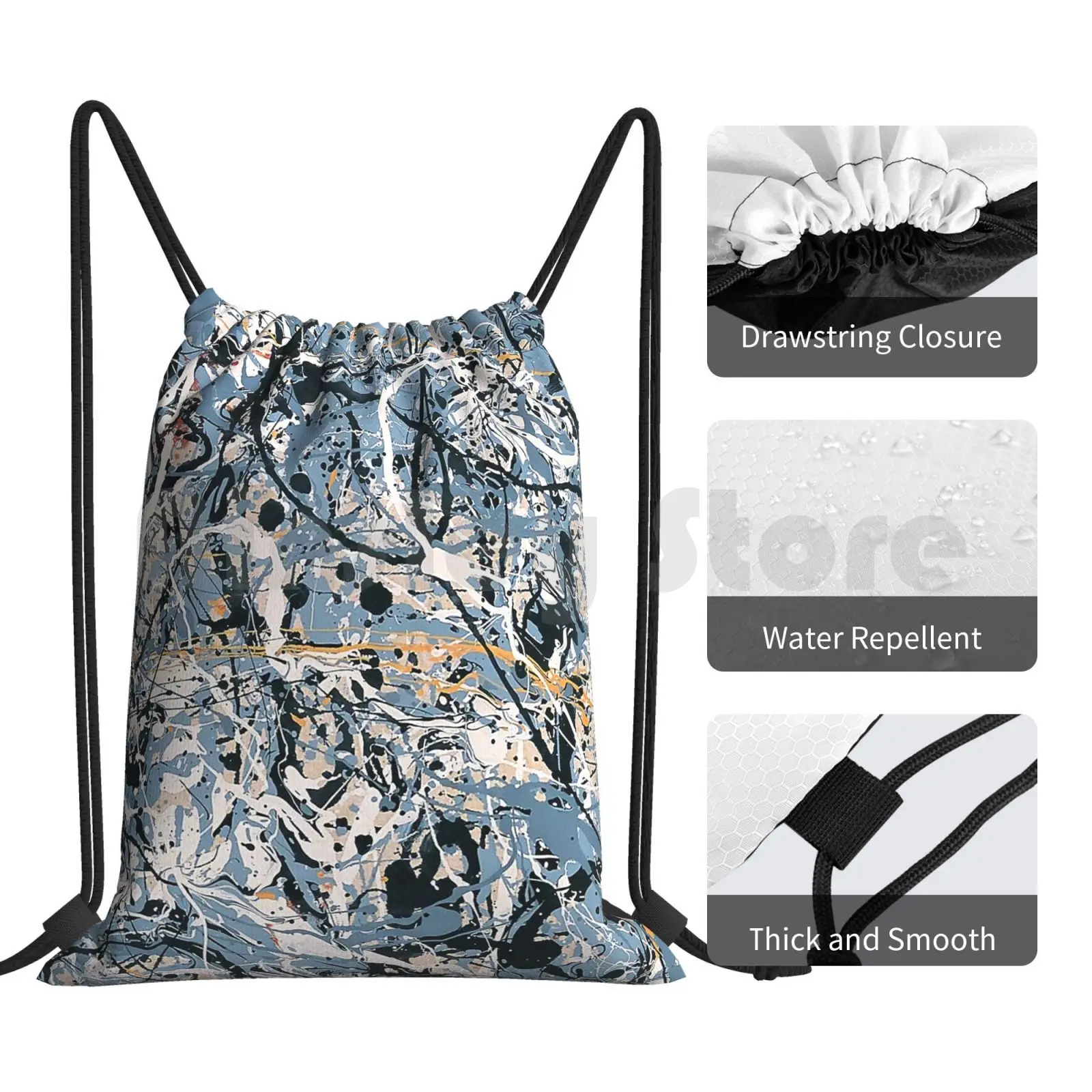 Рюкзак с камнями и розами сумка на шнурке мешковатый рюкзак для верховой езды