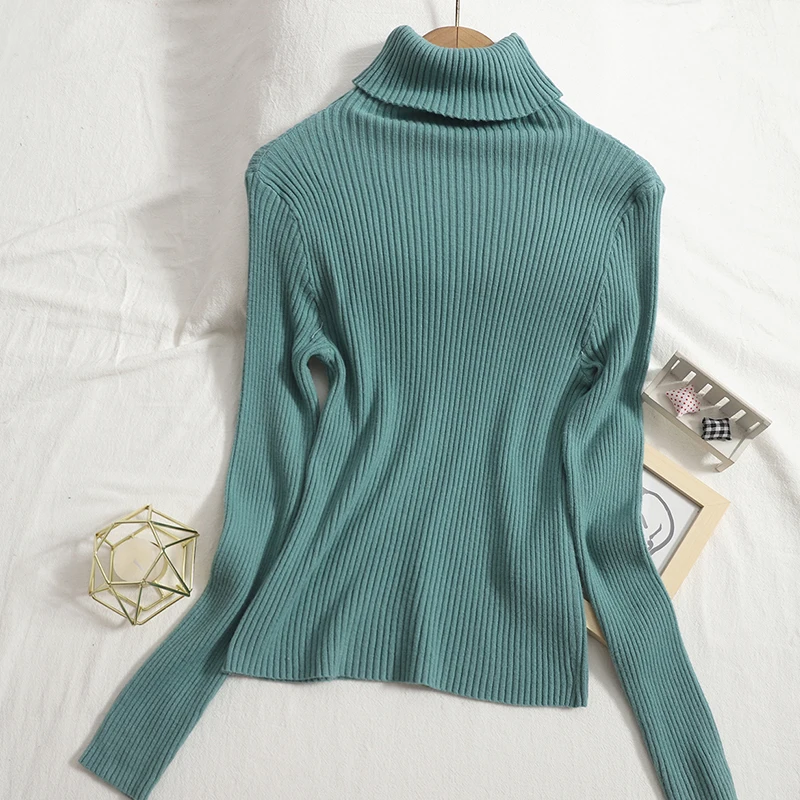 Осенне-зимний базовый мягкий свитер для женщин пуловеры 2021 женский с высоким