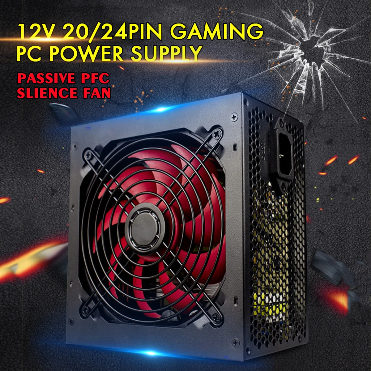 Блок питания LEORY 650 Вт Пассивный тихий вентилятор PFC ATX 20/24pin 12 В ПК компьютер SATA