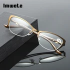 Очки Imwete в ретро стиле кошачий глаз для мужчин и женщин, аксессуар для чтения с защитой от сисветильник света, для работы за компьютером, для дальнозоркости, + 1,0, 1,5