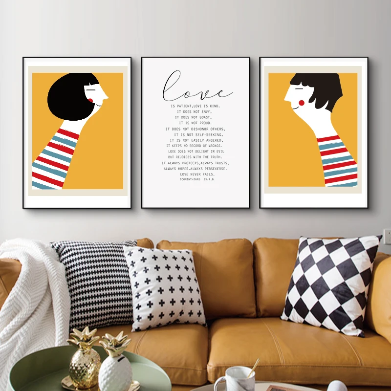 Любовь стены искусства для мальчиков и плакаты девочек декоративное настенное