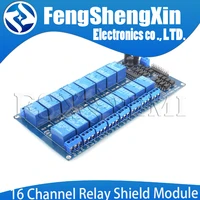 16 channel relay shield module dc 5v 12v 24v with optocoupler lm2576 microcontrollers interface power relay for arduino diy kit