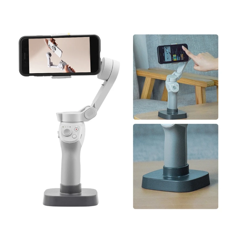 

2021 New ABS Mobile Phone PTZ Camera Desktop Base Cellphone Fixed Bracket Base for OM4