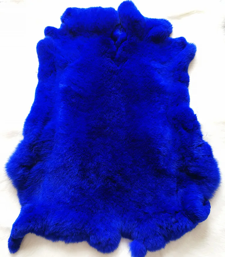 navy blue Цветная коробка из кожи кролика Рекс, общий набор, сделай сам, Мобильная Сумка из меха кролика Рекс, воротник из натурального меха, одежда из кожи, мех кролика, шерсть 45*28 см - Цвет: navy blue