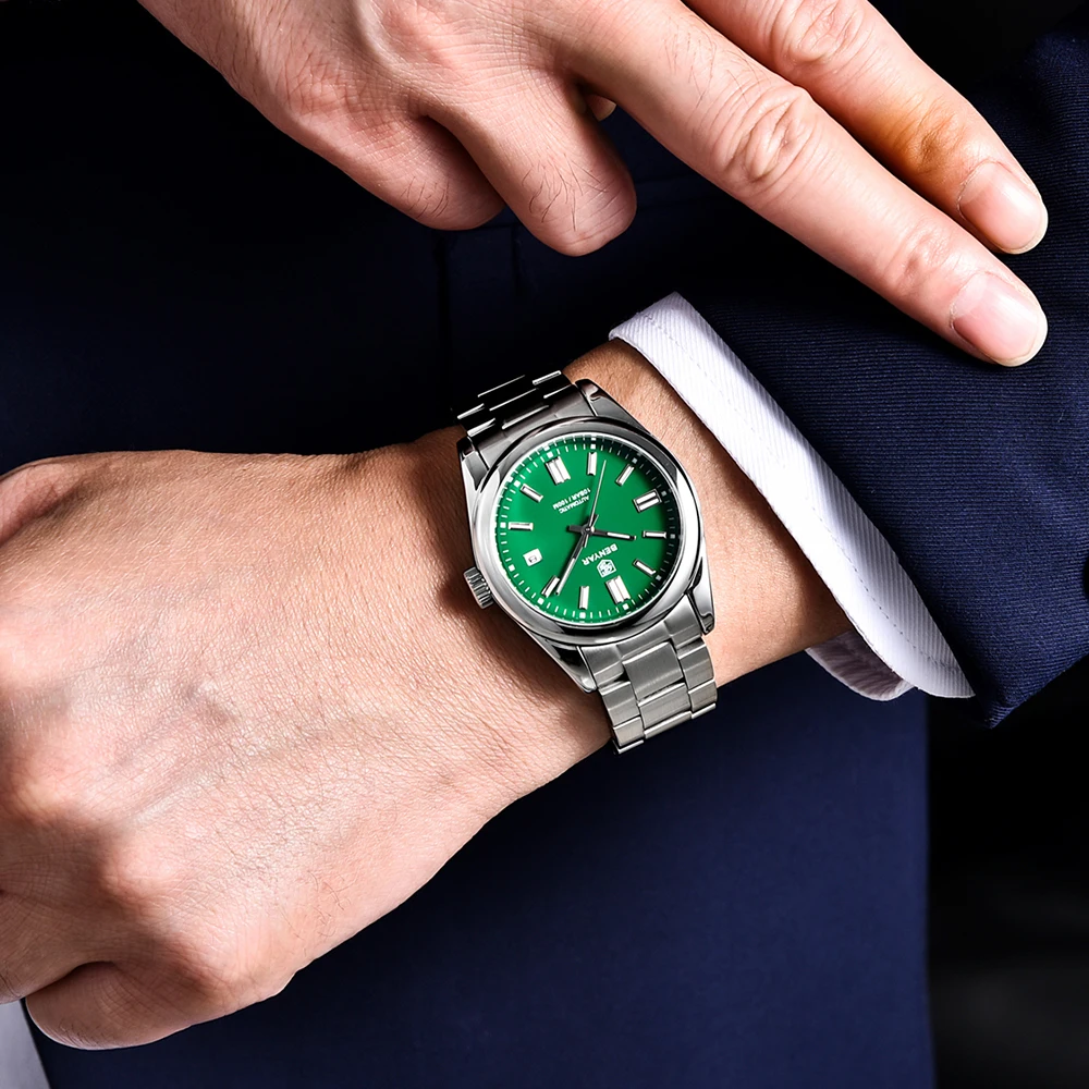 Часы мужские механические водонепроницаемые 10 бар из нержавеющей стали |