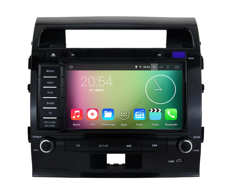 8 дюймовый HD 1024X600 четырехъядерный Android 5.1.1 автомобильный DVD для Toyota Land Cruiser 200 2008 2012