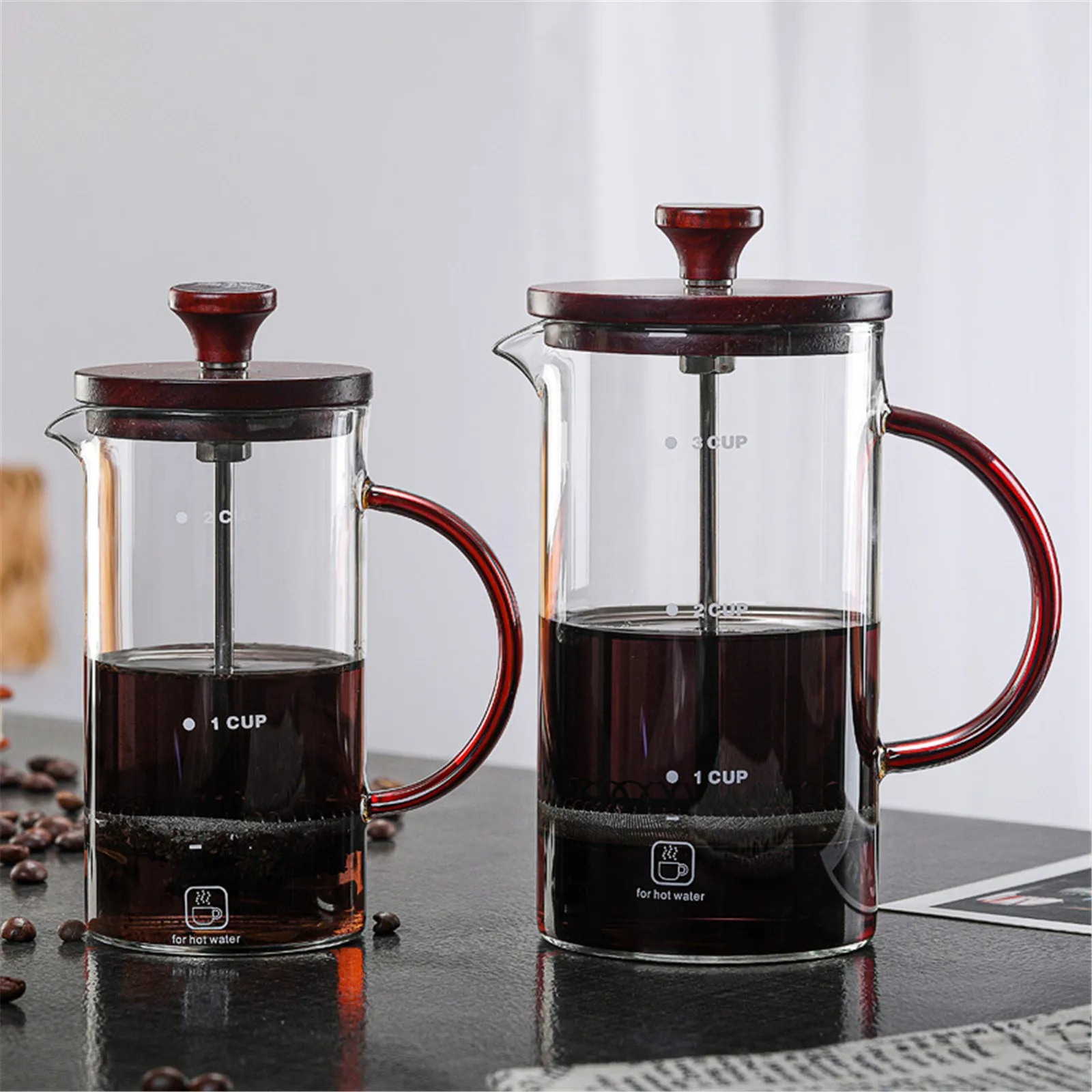 

Френч-пресс для приготовления кофе 14oz, нержавеющая сталь, термостойкий стеклянный поршень для кофе, классический французский пресс, стакан ...