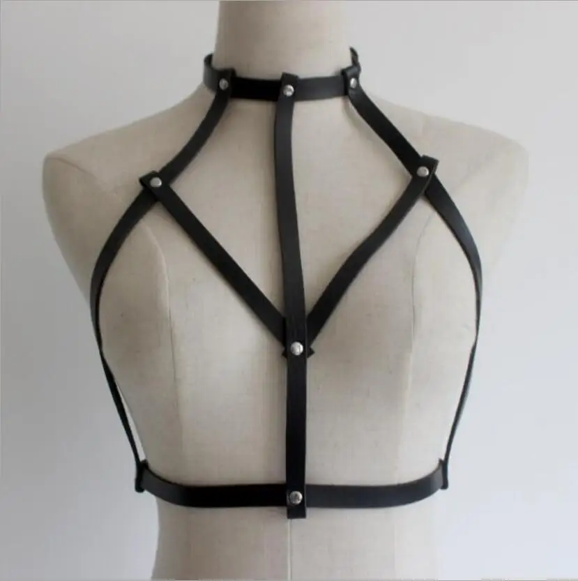 

Leather Women Suspenders Harness Straps Belt Body Bondage Jartiyer Sexy Chest Harness Gothic Garter Lingerie Harajuku Harness
