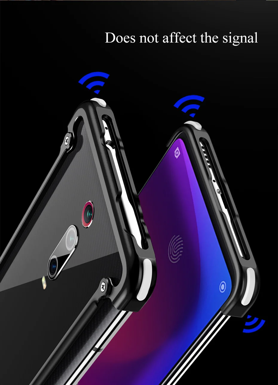 Металлический чехол с подушкой безопасности для Redmi Note 7 Redmi K20, персональный металлический бампер, чехол для Redmi Note 7 Pro K20 Pro, чехол для телефона