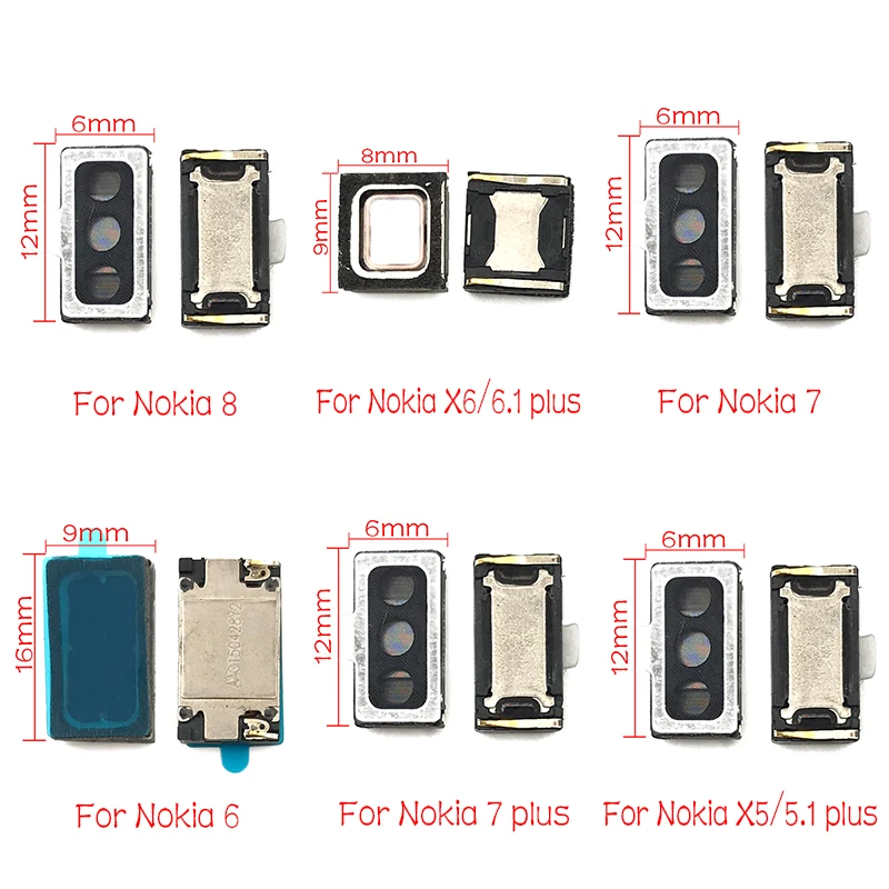 Для Nokia 2 1 3 5 6 7 8 plus Sirocco наушники Динамик приемник Запасная часть|Шлейфы для