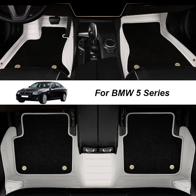 

Кожаные автомобильные коврики на заказ для BMW 5 серии g30 2011 2013 2009 2010 2014 2016 2018, коврики, коврики, подкладки для ног, аксессуары