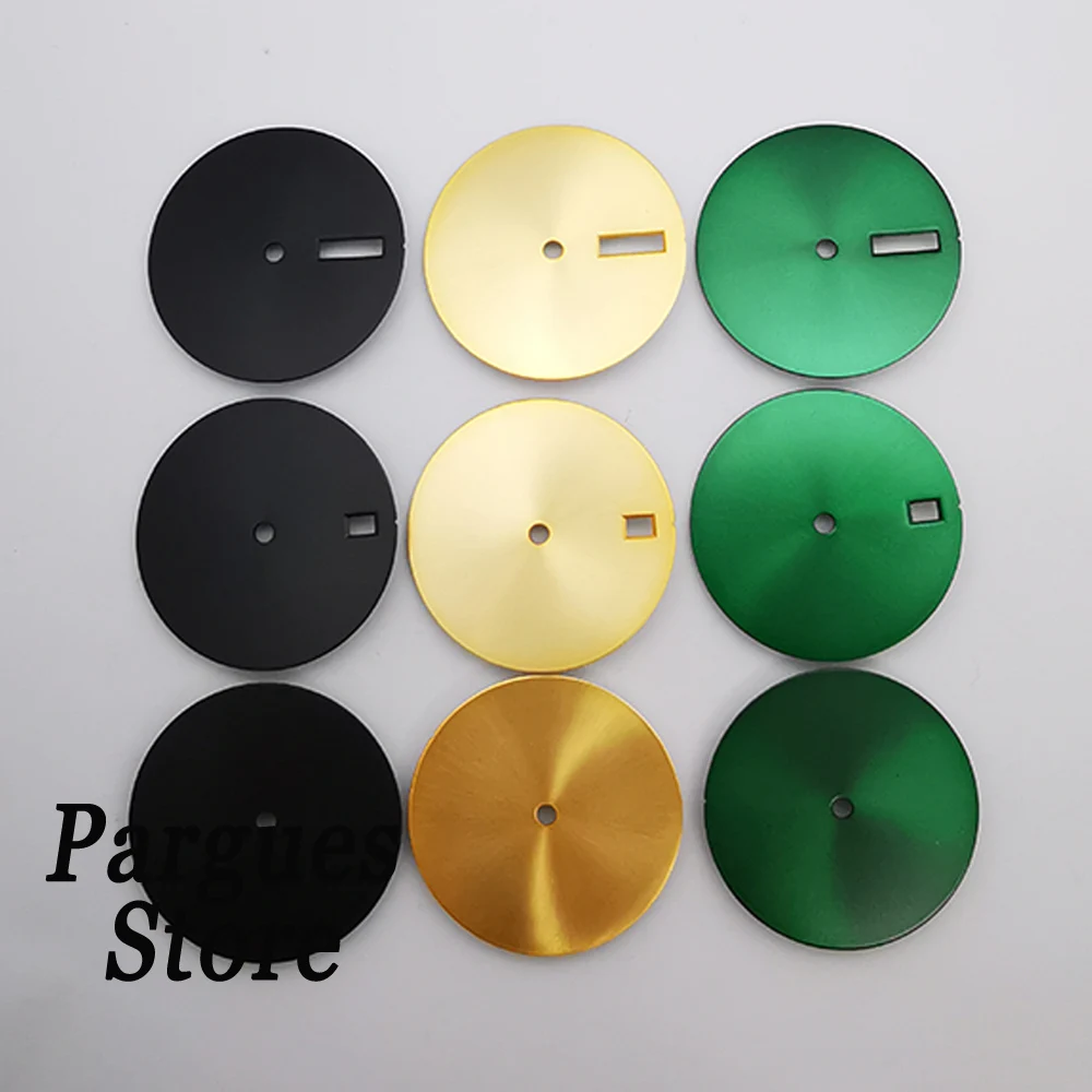 

28.5mm blank black/yellow/green watch dial fit Miyota 8215, dg2813, nh35,nh36 ETA 2836 2824 movement