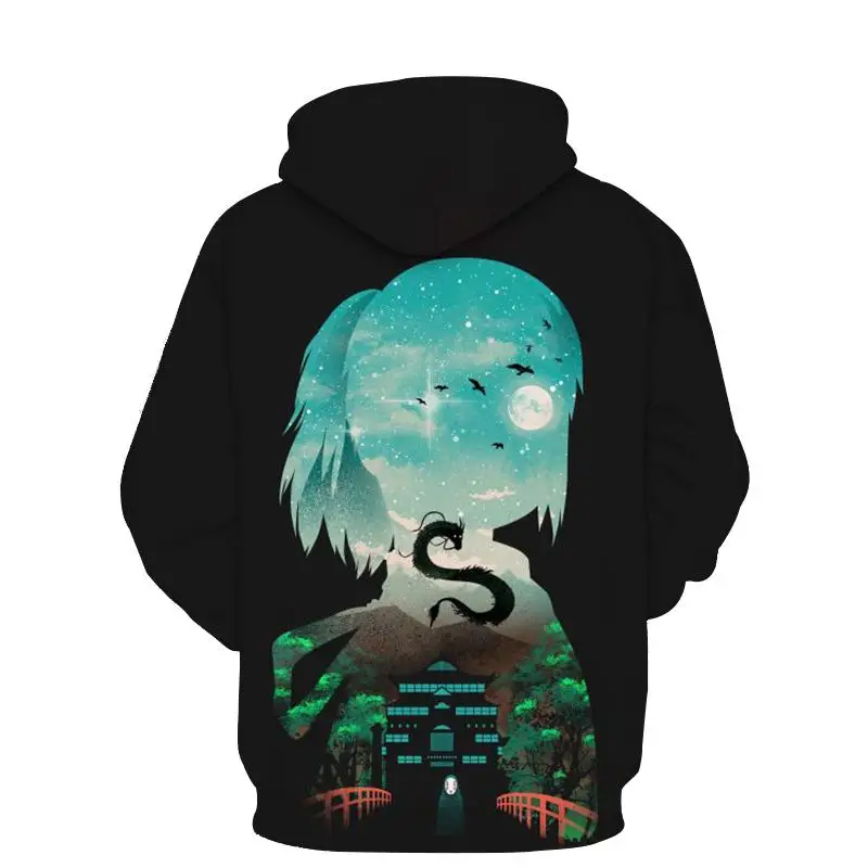 

Spring And Autumn Men's And Women's Hoodie 3d Printing Spirited Away Children's Cartoon Sweatshirt Anime Harajuku Top