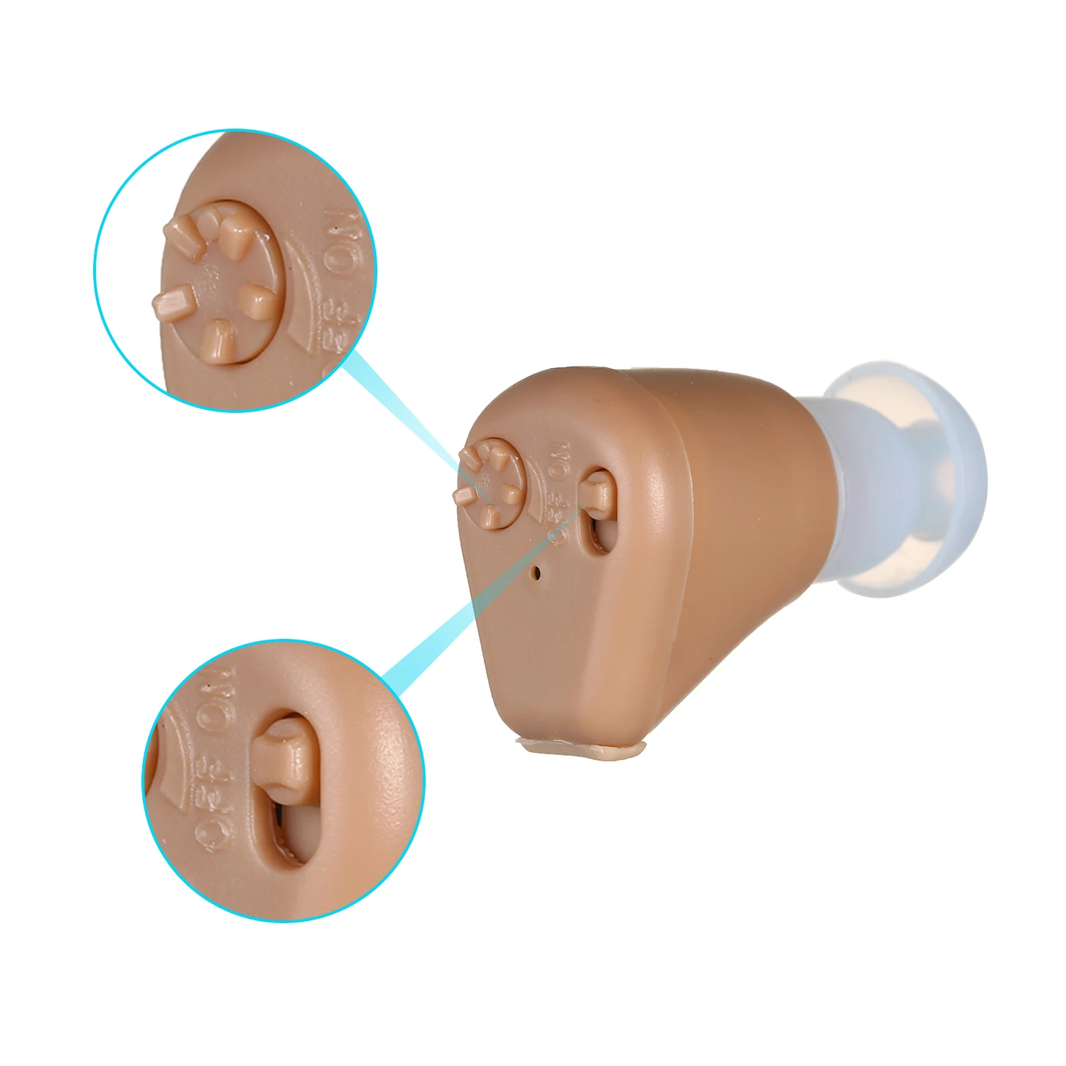 Слуховой аппарат Mini ITE для ушей персональный усилитель звука (подходит обеих