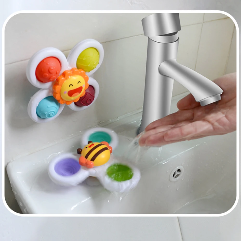 

3pcs Baby Simple Dimple Fidget Toy Cartoon Spinner Rattle Kids Colorful Stress Relief Fingertip Toys for Children Adults Gifts