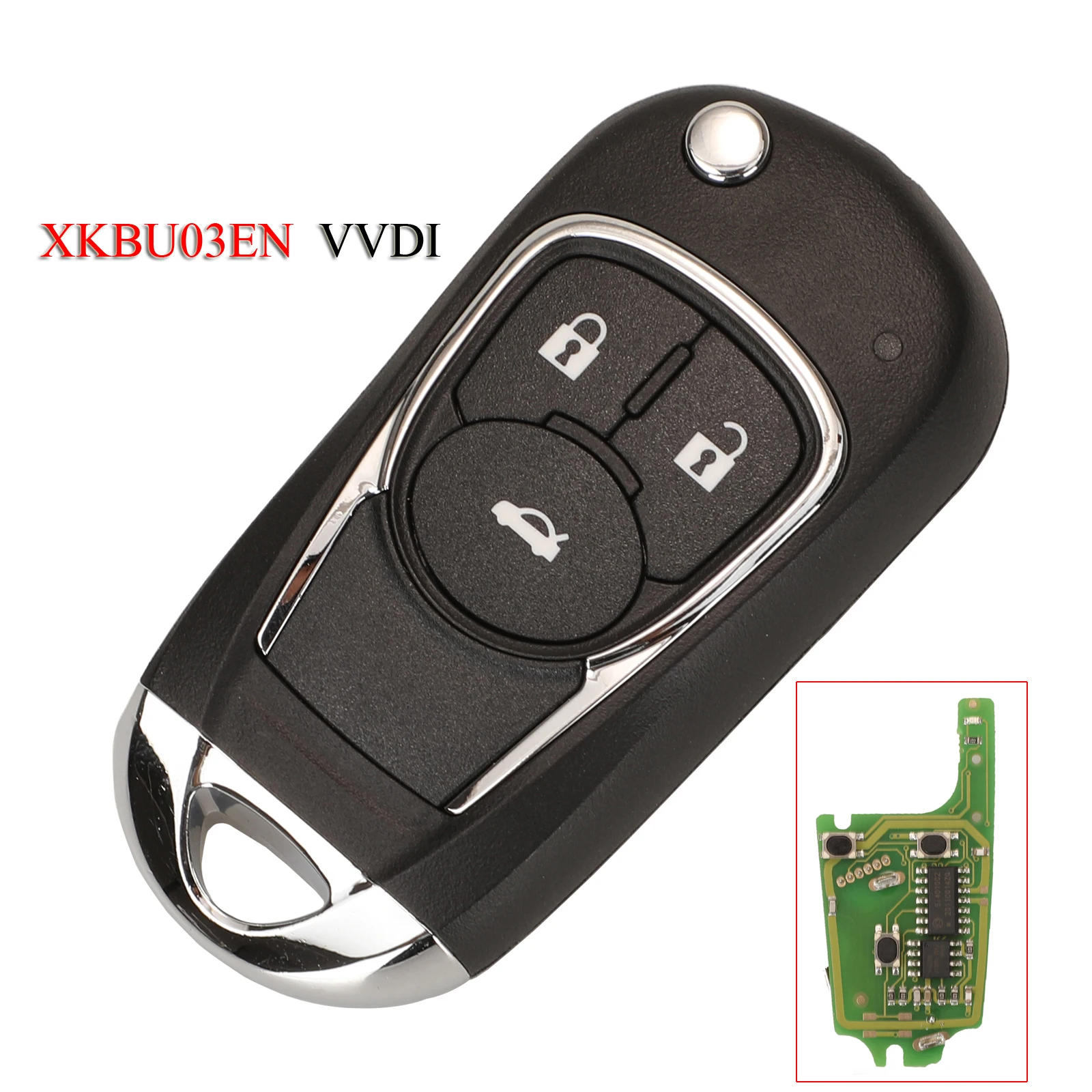 

jingyuqin XKBU03EN VVDI Remote Smart Car Key For Buick For VVDI VVDI2 3Buttons Xhorse Universal Remote Control