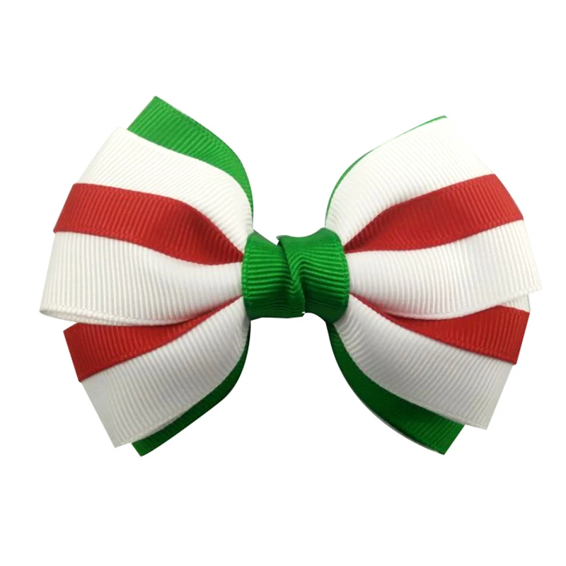 6 шт 4 дюйма смешанные цвета Рождественский подарок заколка для волос девочек