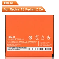xiao mi original replacement phone battery bm41 for xiaomi redmi 1s redmi2 redmi 2a redmi 1 s bm41 rechargeable battery 2050mah