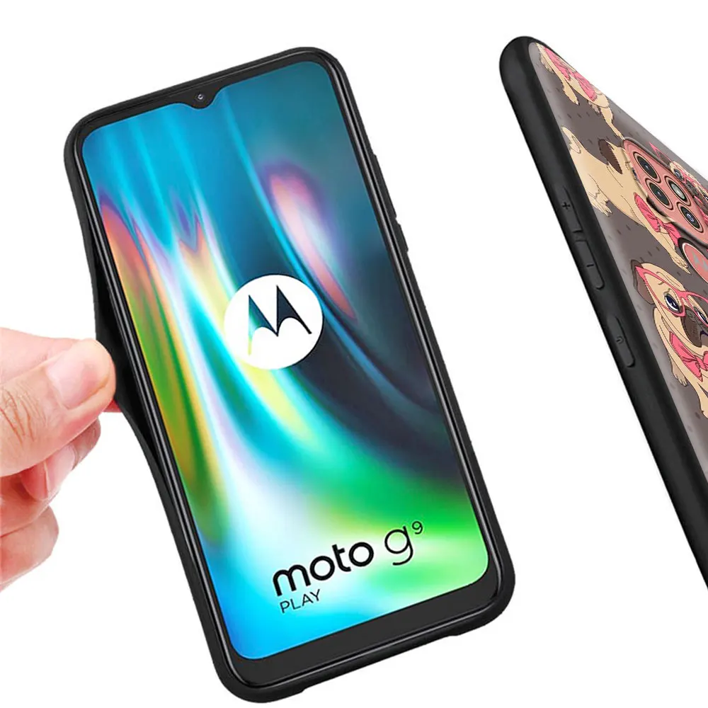 phone case for motorola moto g9 play one fusion plus g8 power g stylus hyper e7 edge lite black cover cute dog cute stars free global shipping
