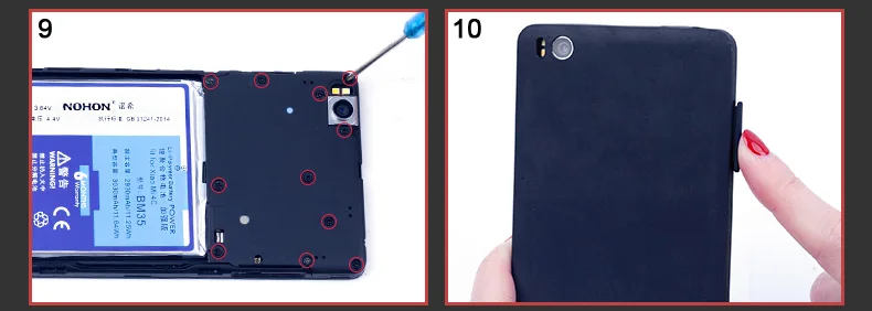 Nohon Аккумулятор для Xiaomi mi 5 5S 4C Red mi Note 2 3 BM35 BM36 BM22 BM45 BM46 запасная батарея для телефона высокого Ёмкость+ Бесплатные инструменты