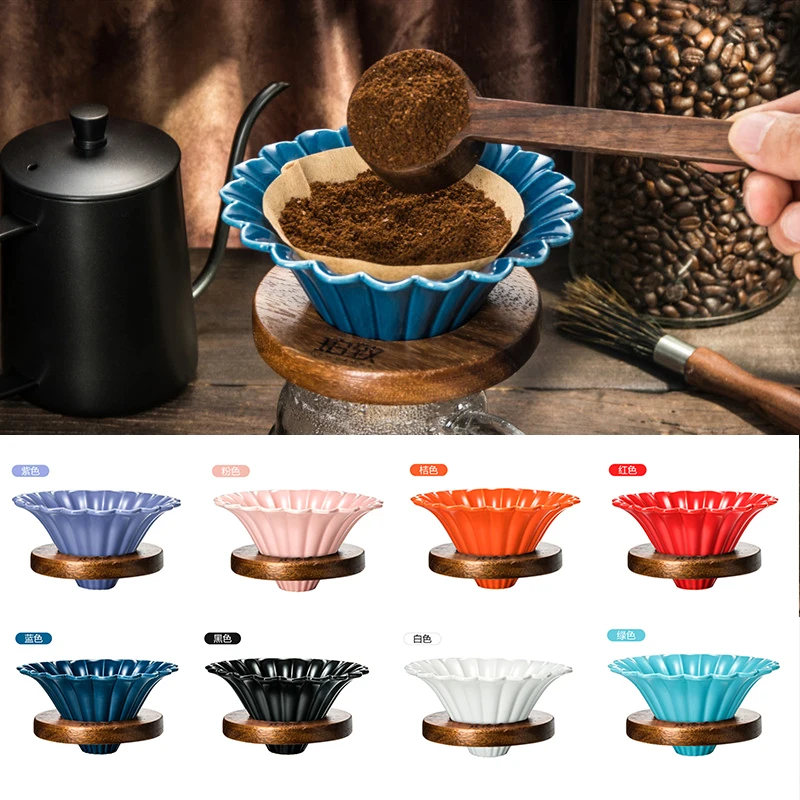 

Ceramic Origami Style Coffee Cup Espresso Coffee Filter Cup V60 Funnel Drip Hand Cup Filters Coffee Accessories For Barista