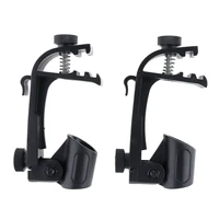 2pcslot adjustable microphone clamp stage drum shockproof mic mount holder studio stand for percussion instruments