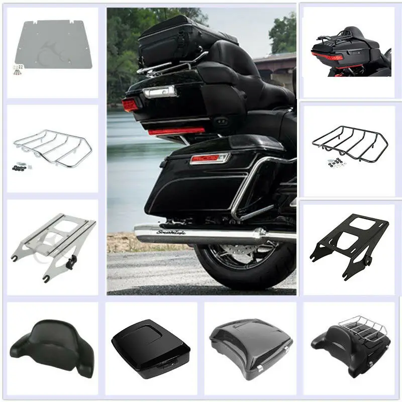 Багажник багажника мотоцикла верхняя рейка для Harley Touring Road King CVO Street Glide Special FLHX 2014
