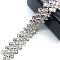 1yard aaa rhinestone claw chain for clothing rhinestone trimmings for jewelry accessories