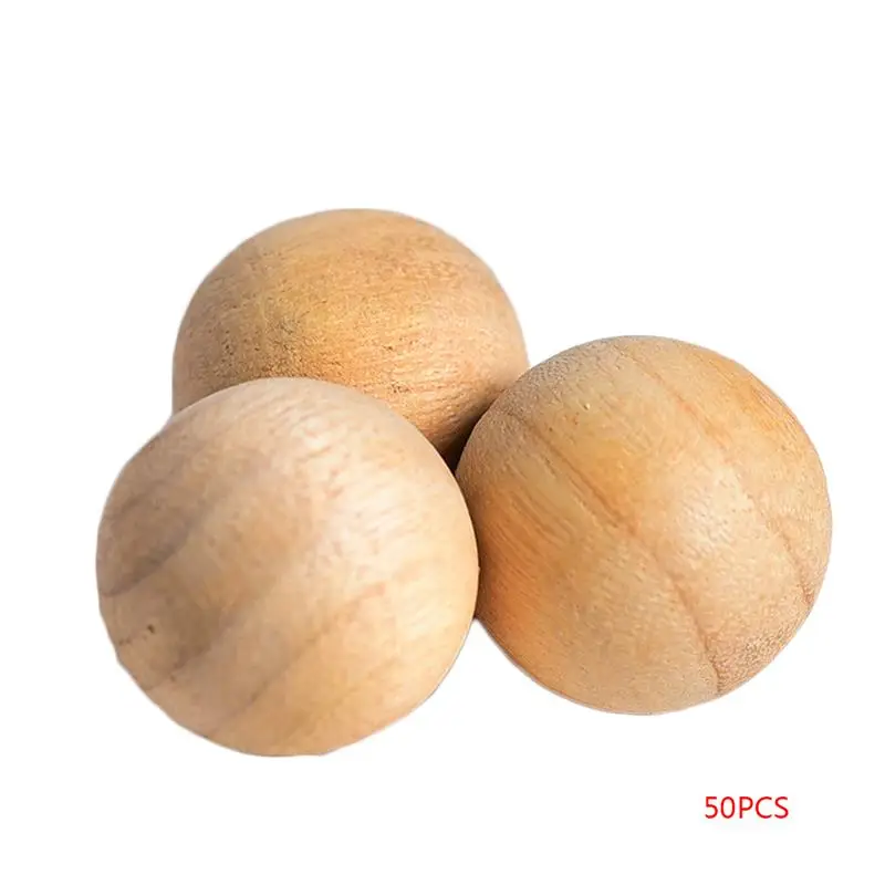 

50pcs Natural Cedar Wood Balls Moth Repellent For Drawers Storage Boxes Closets Pest Control And Mothproof Natural Camphor Ball