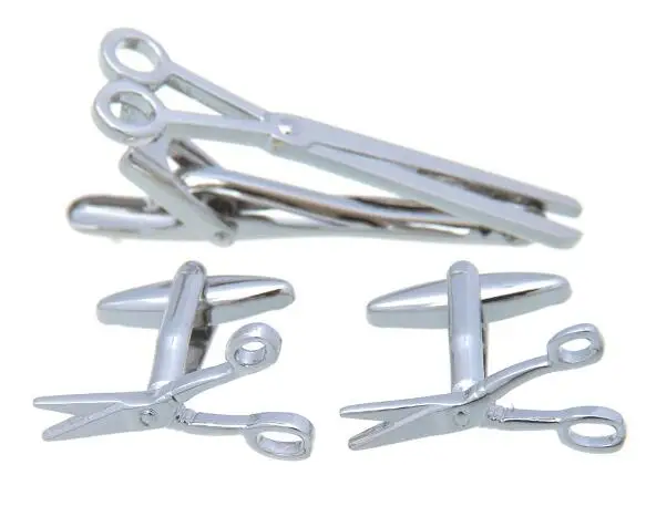 Набор для парикмахера набор из 5 медных запонок ножниц галстуков зажимов манжет |