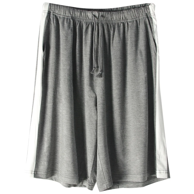 

Men Sleep Bottoms Casual Loose Striped Short Sleep Pants Male Modal Sleepwear Summer Breathable Simple Pajamas Lounge Home Wear