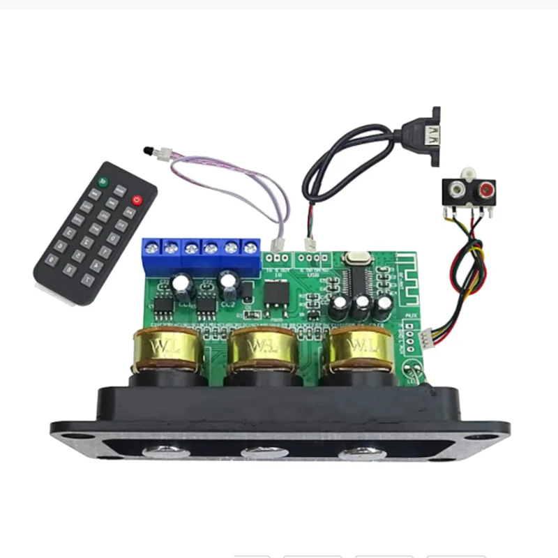 

Мини-усилитель Bluetooth Power аудиоплата 20Wx2 Стерео Усилители звука AUX U дисковый декодер Регулировка высоких басов